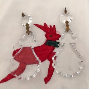 🎀 Antique French Hand Cut Crystal’s 🎀 Scalloped edges, vintage Christmas 🎅